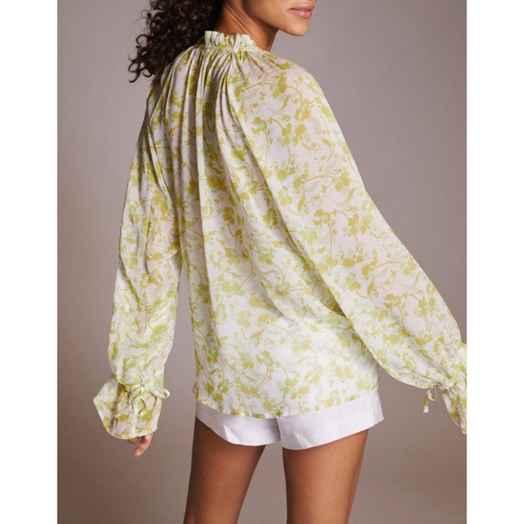 NWT Aureta Studio Sheer motif Blouse - Picture 6 of 6